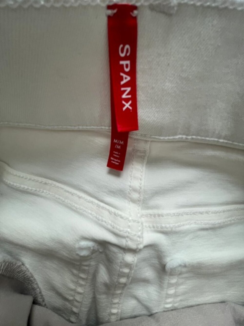 Spanx Women’s Wide-Leg Pullover Jeans, White, Size M - Picture 3 of 8
